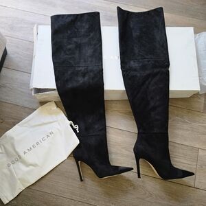 New Good American over the knee suede boot
